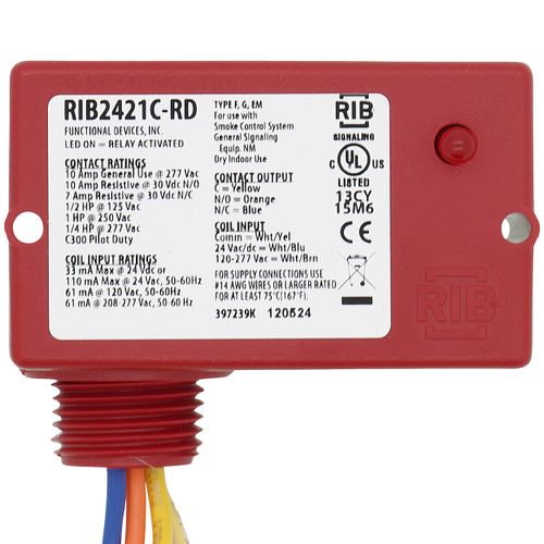 RIB2421C-RD - Functional Devices RIB2421C-RD - Enclosed Pilot Relay ...