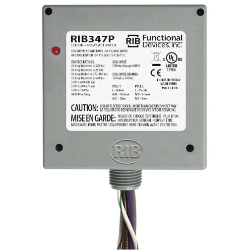 Main product image of Enclosed Relay 20 Amp DPDT with 347 Vac Coil