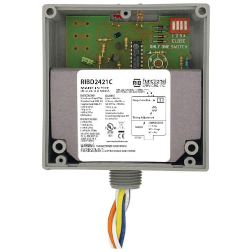 Main product image of Enclosed Time Delay Pilot Relay 10 Amp, SPDT w/ 24 Vac/dc/120-277 Vac Coil