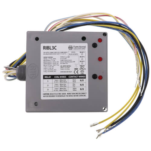 RIBL3C Functional Devices RIBL3C Enclosed Pilot Relay 10 Amp, 3