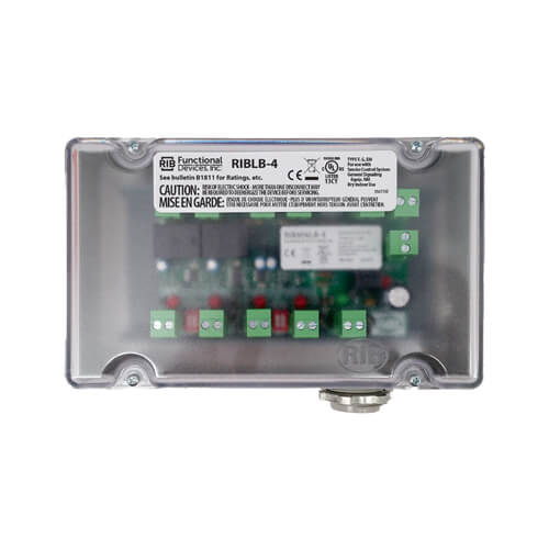 AHU Fan Safety Alarm Circuit, 24 VAC/DC, 4 Alarm Inputs with N/C Outputs, NEMA 1