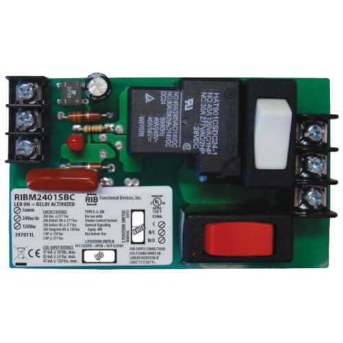 Main product image of 4" Track Mount Power Relay, 20 Amp SPDT & Override, with 24 VAC/DC/120 VAC Coil