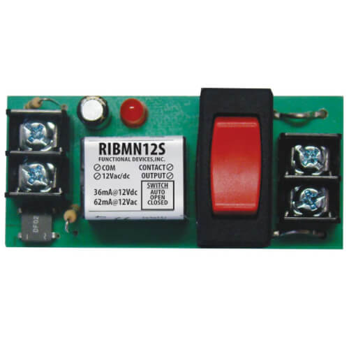 2.75" Track Mount Pilot Relay, 15 Amp SPST & Override, with 12 VAC/DC Coil