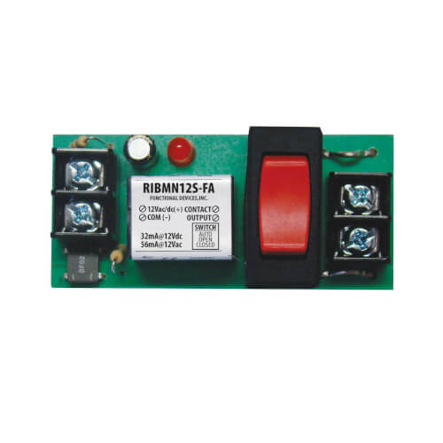 2.75" Track Mount Pilot Relay 15 Amp SPST & Override, Polarized w/ 12 VAC/DC Coil