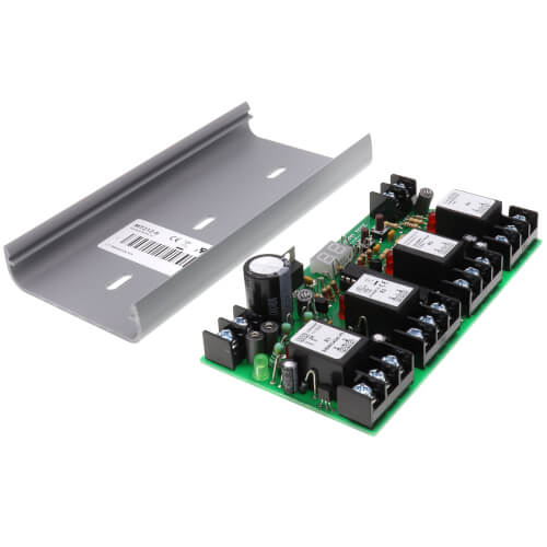 2.75" Track Mount 4 Output Field Adjustable Staging Threshold Relay Module with 24 VAC/DC Power Input and 0-10 Vdc Control Input