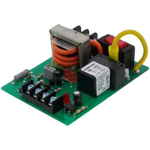 Main product image of Current Switch & Relay Combination, 20A SPST + Override, 24Vac/dc Coil, Adjustable, .50-20A, 4" Track Mount