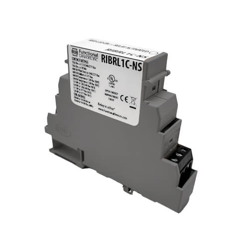 DIN Rail Mount Relay, 10 Amp SPDT, 10-30 VAC/DC Coil
