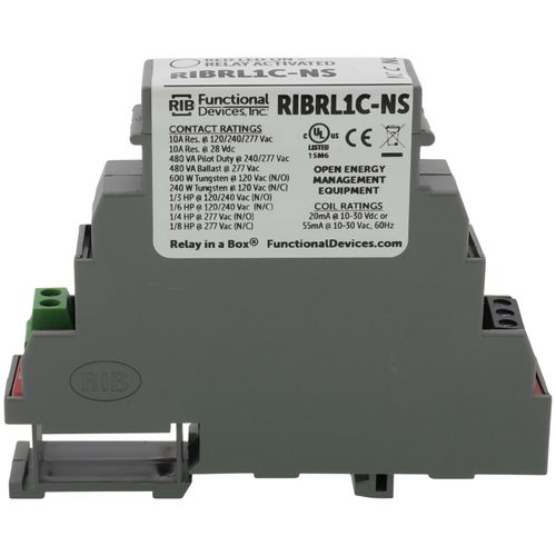 Main product image of DIN Rail Mount Relay, 10 Amp SPDT, 10-30 VAC/DC Coil