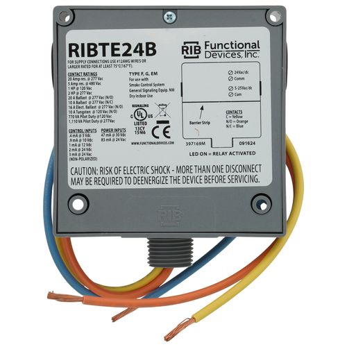 Main product image of Enclosed Low Input/Optoisolated Relay, 20A SPDT, 24 Vac/dc Power Input, 5-25 Vac/dc Control Input, Hi/Lo Voltage Separation, NEMA 1 Housing