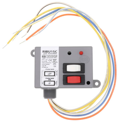 Enclosed Pilot Relay 10 Amp, SPDT & Override w/ 10-30 Vac/dc/120 Vac Coil