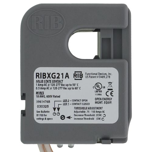 Main product image of Split Core, Adjustable Current Switch, 0.75-150 Amp, Wire Leads (120-277 Vac)