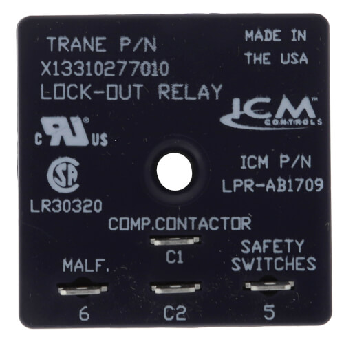 RLY03047 Trane RLY03047 Lockout Relay, 24V