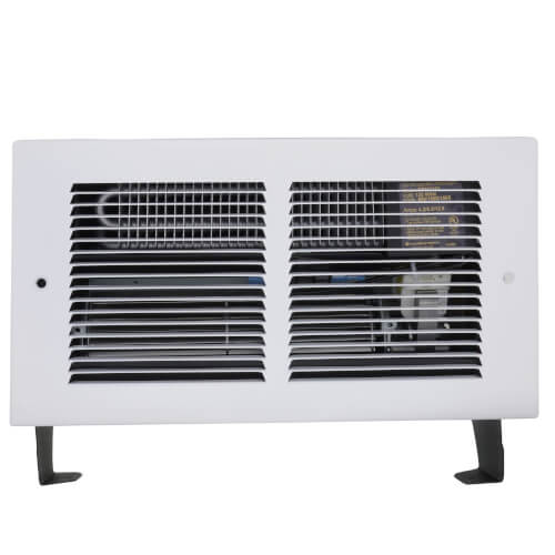 Register Plus White Wall Fan Heater, 1500/1000/500 Watt (120V)