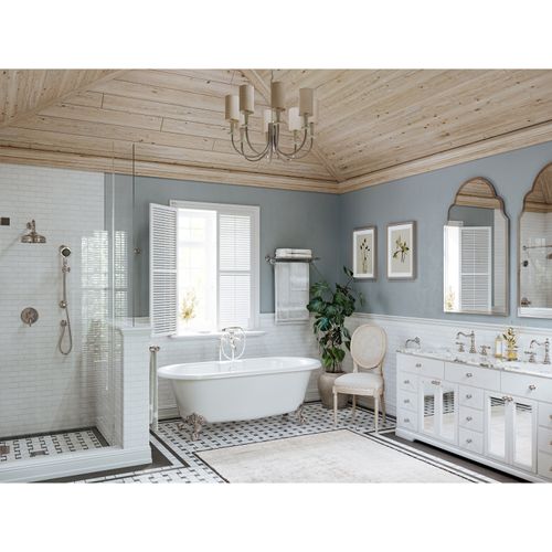 Rohl Palladian Antica Handbrause – Poliertes Nickel, 1/2" AG Anschluss | Massive Messingkonstruktion Mit Durchflussbegrenzer (2,5 GPM)