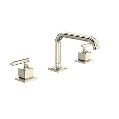 Main product image of Apothecary Widespread Bathroom Faucet With U-Spout, Metal Lever Handles (Polished Nickel), AP09D3LMPN