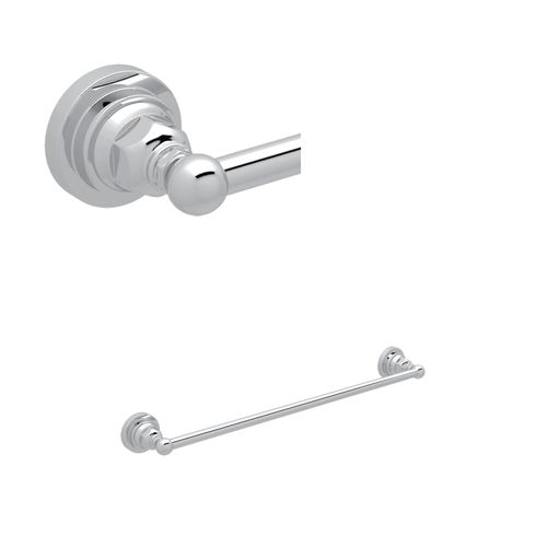 18" Wall Mount Single Towel Bar (Polished Chrome)