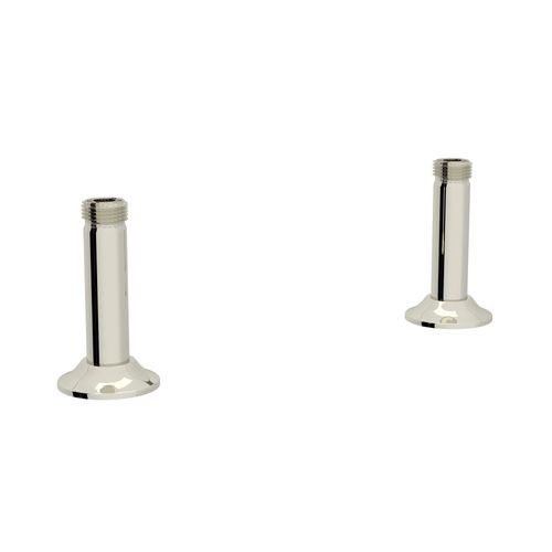 Main product image of Perrin and Rowe Georgian Era Bridge Faucet Straight Deck Unions (Polished Nickel)