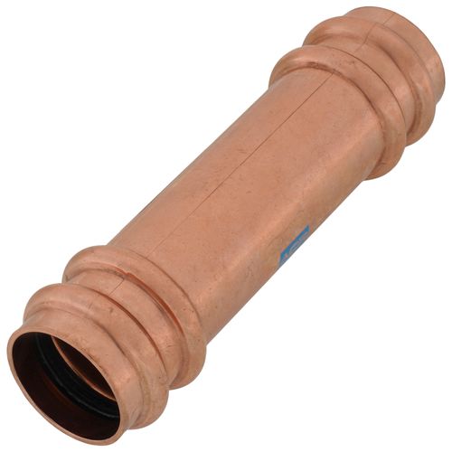 Main product image of 1-1/8" OD ACR Copper Press Extended Length Coupling, No-Stop