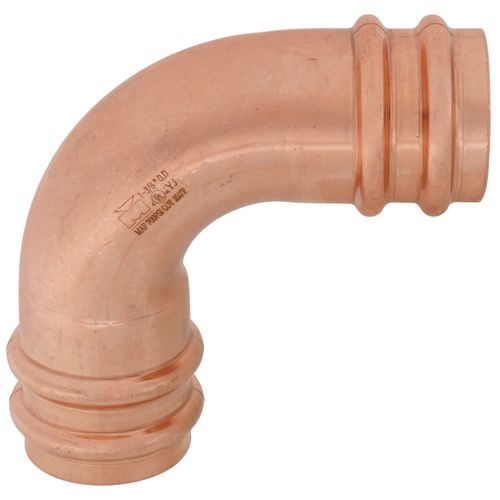 Main product image of 1-3/8" OD ACR Copper Press Long Radius 90-Degree Elbow