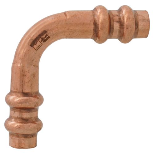 Main product image of 1/4" OD ACR Copper Press Long Radius 90-Degree Elbow