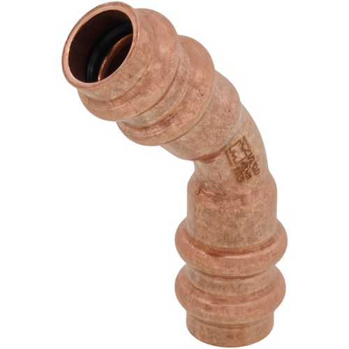 Main product image of 1/2" OD ACR Copper Press Long Radius 45-Degree Street Elbow