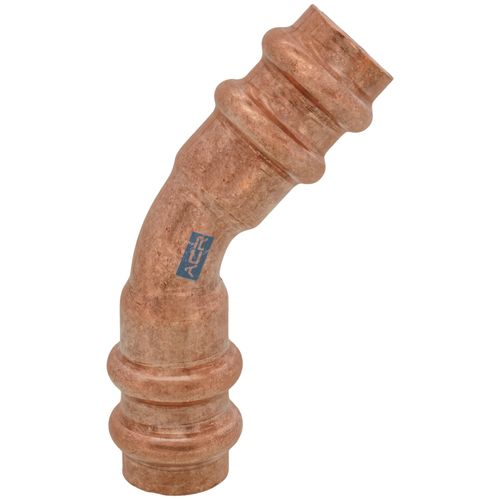 Main product image of 1/2" OD ACR Copper Press Long Radius 45-Degree Street Elbow