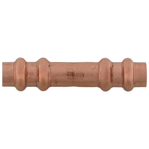 Main product image of 1/4" OD ACR Copper Press Coupling, Staked Stop