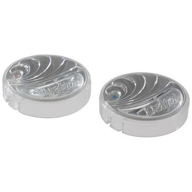Hot and Cold Acrylic Chrome Button Replacement Kit for 2 Handle Knobs (Pack Of 2), RP18373