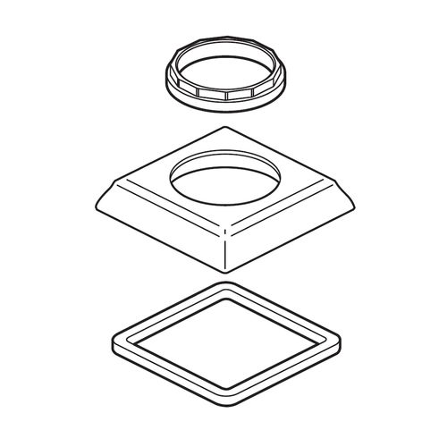 Main product image of Dryden Handle Base, Nut & Gasket - Roman Tub (Stainless), RP53410SS
