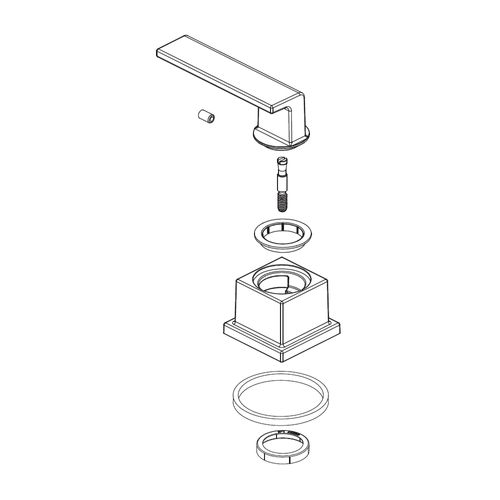Main product image of Vero Roman Tub Lever Handle Assembly -Hot (Stainless), RP63355SS