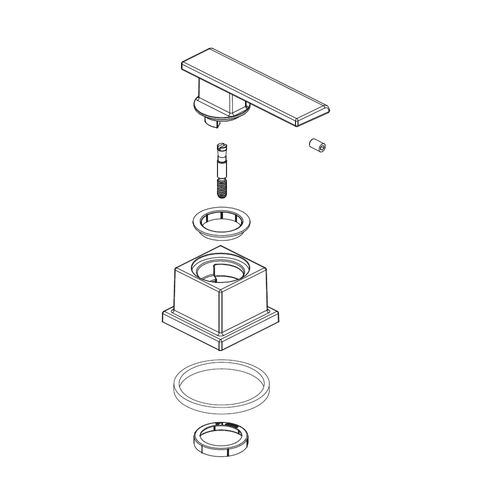 Main product image of Vero Metal Lever Handle Kit - Cold - Roman Tub (Chrome), RP63356
