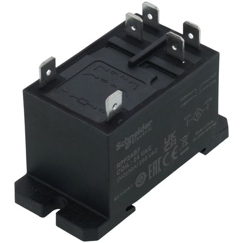 Main product image of Harmony Electromechanical Power Relay, DIN Rail or Panel Mount (30A, 2 NO, 24 VAC)