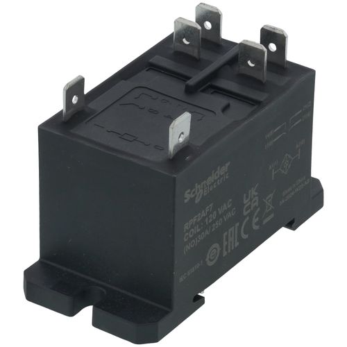 Main product image of Harmony Electromechanical Power Relay, DIN Rail or Panel Mount (30A, 2 NO, 120 VAC)