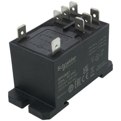 Main product image of Harmony Electromechanical Power Relay, DIN Rail or Panel Mount (30A, 2 CO, 24 VAC)