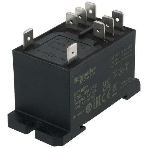 Main product image of Harmony Electromechanical Power Relay, DIN Rail or Panel Mount (30A, 2 CO, 230 VAC)