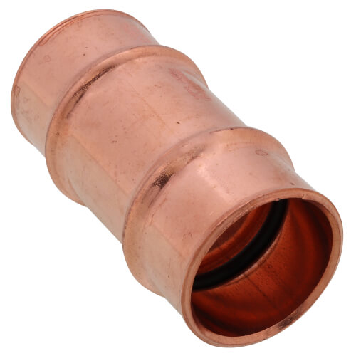 1-1/8" Refrigerant Copper Press Slip Coupling, Buna-N O-Ring