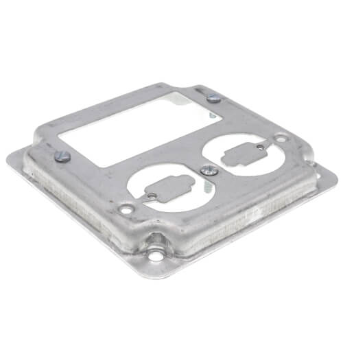 Main product image of 4" Square Surface Cover for One Ground Fault Receptacle & One Duplex Flush Receptacle