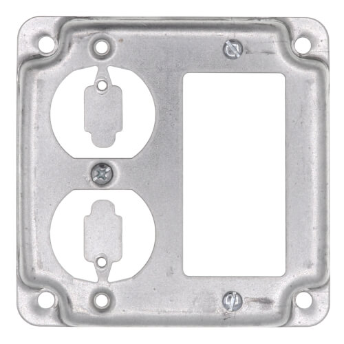 Main product image of 4" Square Surface Cover for One Ground Fault Receptacle & One Duplex Flush Receptacle