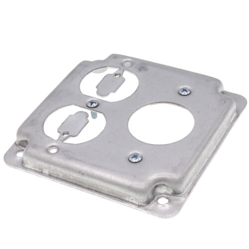 Main product image of 4" Square Surface Cover for One Single & One Duplex Flush Receptacle