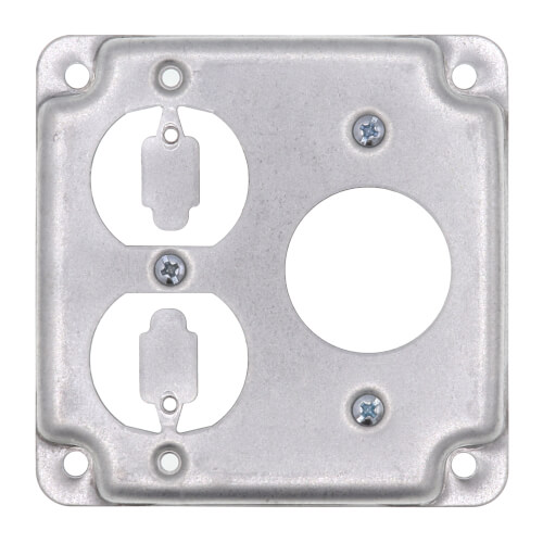 Main product image of 4" Square Surface Cover for One Single & One Duplex Flush Receptacle