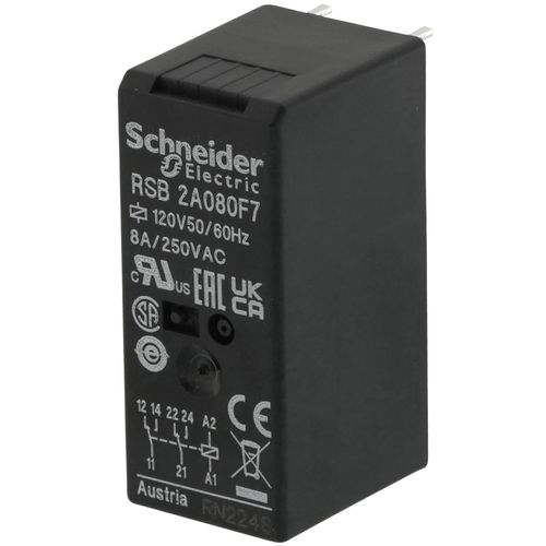 Main product image of Harmony Electromechanical Interface Plug-In Relay (8A, 2 CO, 120 VAC)