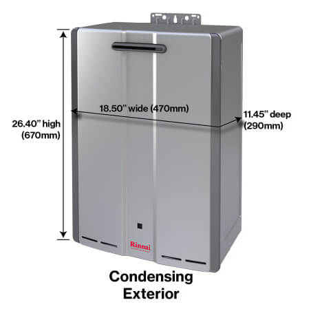 Main product image of RSC160EN 160,000 BTU Condensing Outdoor Tankless Water Heater w/ Pump and Valve Kit (Natural Gas)