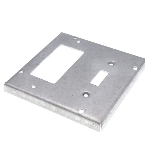 Main product image of 4-11/16" Square Surface Cover for One Ground Fault Receptacle and One Toggle Switch