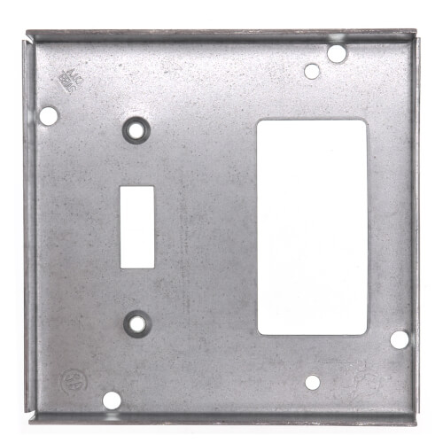 Main product image of 4-11/16" Square Surface Cover for One Ground Fault Receptacle and One Toggle Switch