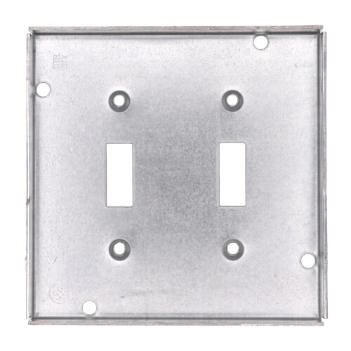 Main product image of 4-11/16" Square Surface Cover for Two Toggle Switches