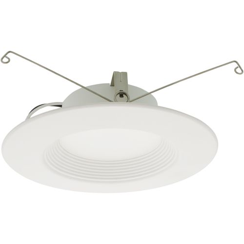 Main product image of 6" LED Recessed Retrofit Downlight, 8W, 3000K, 90 CRI, Round Baffle Trim (White)