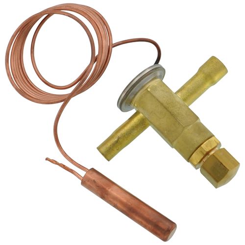 Main product image of CV Series 3/8" x 1/2" x 1/4" Solder R-22 Thermal Expansion Valve w/ Check Valve, 60" Capillary (6 Ton)