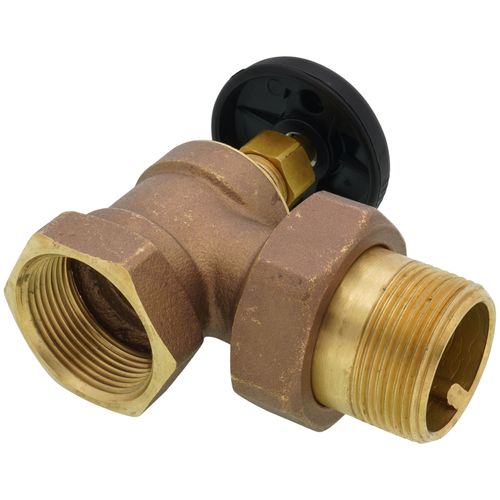 Main product image of 1-1/4" (FIP x Male Union) Hot Water Angle Radiator Valve
