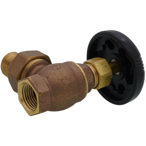 Main product image of 1/2" (FIP x Male Union) Steam Angle Radiator Valve