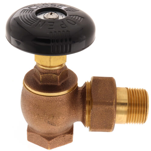 3/4" (FIP x Male Union) Steam Angle Radiator Valve